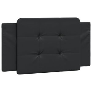 vidaXL Coussin de tête de lit noir 100 cm similicuir