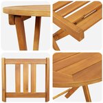 vidaXL Ensemble bistrot 3 Pièces Marron Bois d'acacia massif