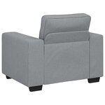 vidaXL Fauteuil gris clair 60 cm tissu