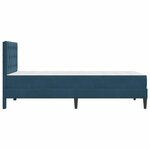 vidaXL Cadre de lit avec matelas Bleu 90 x 200 cm Velours
