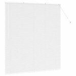 vidaXL Store de Fenêtre avec des rideaux Blanc Aluminium