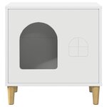 vidaXL Maison pour chat Blanc 51 x 30 x 52 cm Bois d'ingénierie
