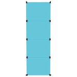 vidaXL Armoire de rangement pour enfants avec 12 cubes Bleu PP