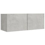 vidaXL Ensemble de meubles TV 5 Pièces Gris béton Bois d'ingénierie