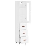 vidaXL Buffet haut Blanc 34 5x34x180 cm Bois d'ingénierie