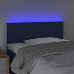 vidaXL Tête de lit à LED Bleu 80x5x78/88 cm Tissu