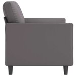 vidaXL Canapé à 2 places Gris 120 cm Similicuir