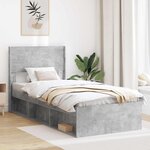 vidaXL Tête de lit Gris béton PB