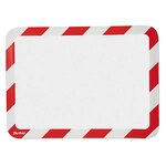 Pochette avec adhésif repositionable rouge et blanc (colis de 2)