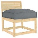 vidaXL Coussin pour assise de palette Anthracite 60 x 40 x 8 cm