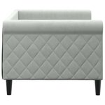 vidaXL Lit de repos sans matelas gris clair 80x200 cm velours