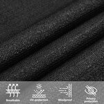 vidaXL Voile d'ombrage 160 g/m² Noir 3x3 m PEHD