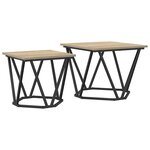vidaXL Ensemble de tables d'appoint 2 Pièces Chêne sonoma 50 x 50 x 40 cm