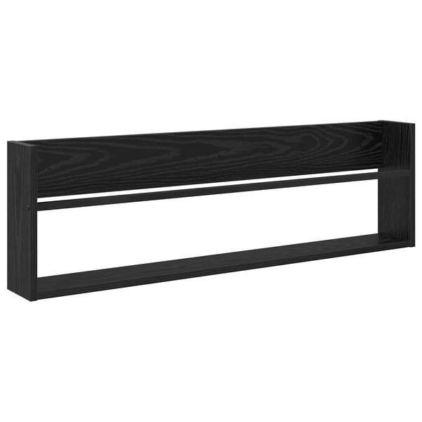 vidaXL Étagère à magazines avec étagère Chêne noir 100 x 12 x 30 cm