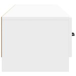 vidaXL Meuble TV Blanc brillant 147 x 34 5 x 27 cm Bois d'ingénierie