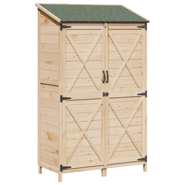 vidaXL Abri de jardin Naturel 106 x 56 x 176 5 cm Bois de Sapin Massif
