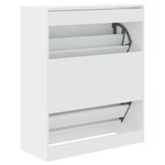 vidaXL Armoire à chaussures blanc 80x34x96 5 cm bois d'ingénierie