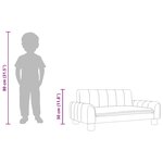 vidaXL Canapé pour enfants marron 50x40x30 cm tissu