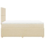 vidaXL Sommier à lattes de lit avec matelas crème 120x190 cm tissu