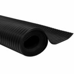 vidaXL Tapis de sol Noir 1 5 x 2 m Caoutchouc