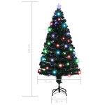 vidaXL Arbre de Noël pré-éclairé avec support 150 cm fibre optique