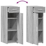 vidaXL Buffet sonoma gris 30x42 5x93 cm bois d'ingénierie