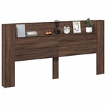vidaXL Tête de lit Chêne brun 200 x 16 5 x 103 5 cm Bois d'ingénierie