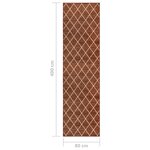 vidaXL Tapis de couloir Marron foncé 80x400 cm