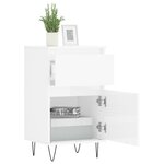 vidaXL Buffets 2 Pièces blanc brillant 40x35x70 cm bois d'ingénierie