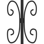 vidaXL Portail et sommet de lance Noir 406x120 cm Acier enduit poudre