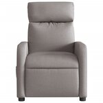 vidaXL Fauteuil inclinable électrique Taupe Tissu