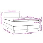 vidaXL Sommier à lattes de lit et matelas vert foncé 120x210cm velours