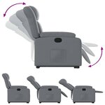 vidaXL Fauteuil inclinable Gris Similicuir