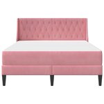 vidaXL Cadre de lit avec matelas Rose 140 x 190 cm Velours