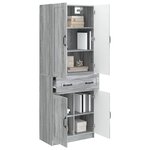 vidaXL Ensemble de Meubles 2 Pièces Sonoma gris Bois d'ingénierie