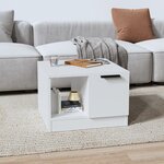 Vidaxl table basse blanc 50x50x36 cm bois d'ingénierie
