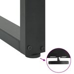 vidaXL Pieds de table à manger en U 2 pièces Anthracite 70 x (72-73) cm Acier