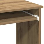 vidaXL Bureau avec étagères chêne artisanal bois d'ingénierie