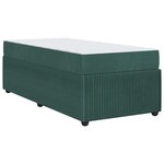 vidaXL Cadre de lit avec matelas Vert foncé 100 x 200 cm Velours