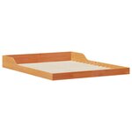 vidaXL Cadre de lit Brun cire 140 x 200 cm Pin massif