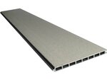 Lot de 6 lames de clôture l 160cm x 25.8cm en composite + 2 profilés - gris