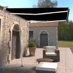 vidaXL Auvent manuel rétractable avec LED 300x250 cm Anthracite