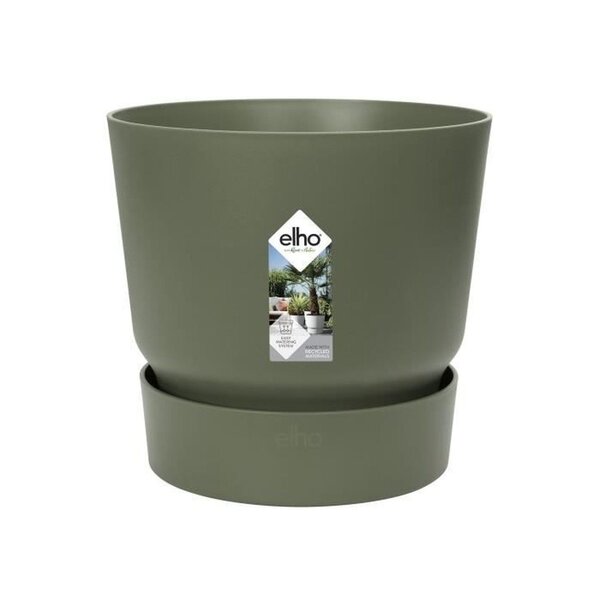 Pot de fleurs rond Greenville Ø 55 x hauteur 50 cm - Extérieur 100 recyclé - Vert
