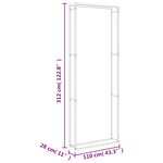 vidaXL Portant de bois de chauffage 110x28x312 cm acier inoxydable