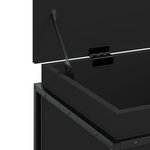 vidaXL Boîte de rangement avec couvercle noir bois d'ingénierie