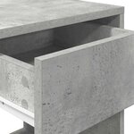 vidaXL Table de chevet avec tiroir gris béton 35x34x66 5 cm