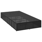 vidaXL Transat avec coussin flottant noir résine tressée