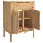 vidaXL Meuble sous Lavabo de Salle de Bain FLORO Cire marron