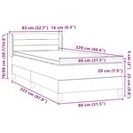 vidaXL Sommier à lattes de lit et matelas vert foncé 80x220 cm velours