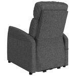 vidaXL Fauteuil Gris foncé Tissu